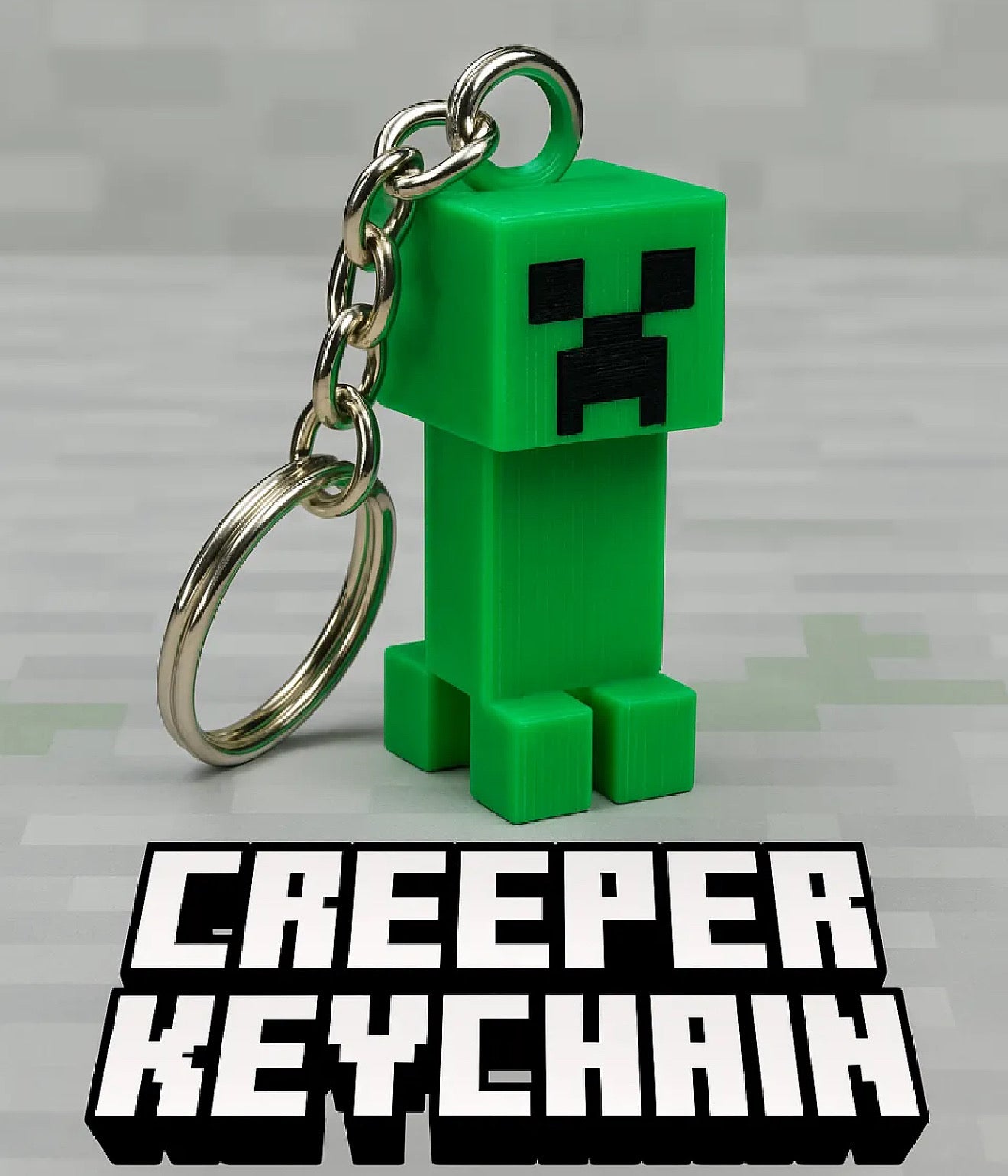 Minecraft creeper keychain