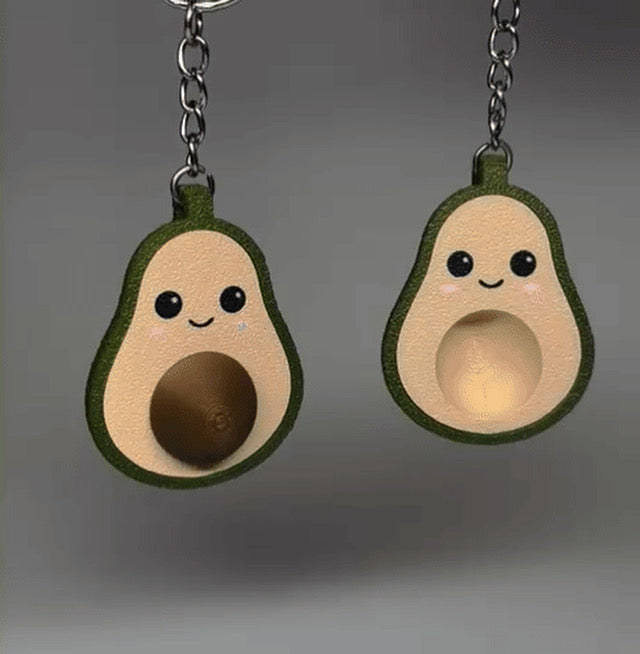 avocado cute duo keychain