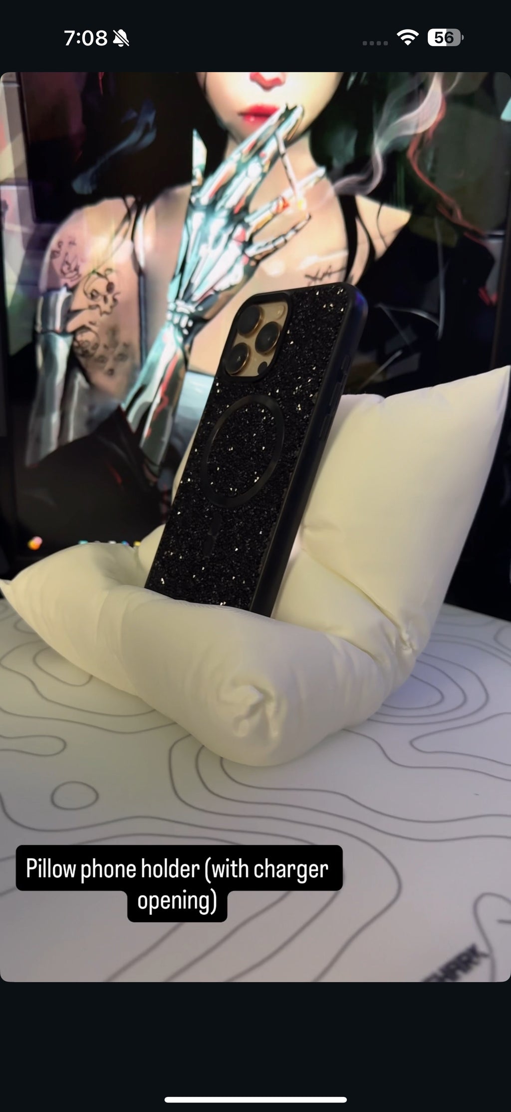 Pillow iphone holder big