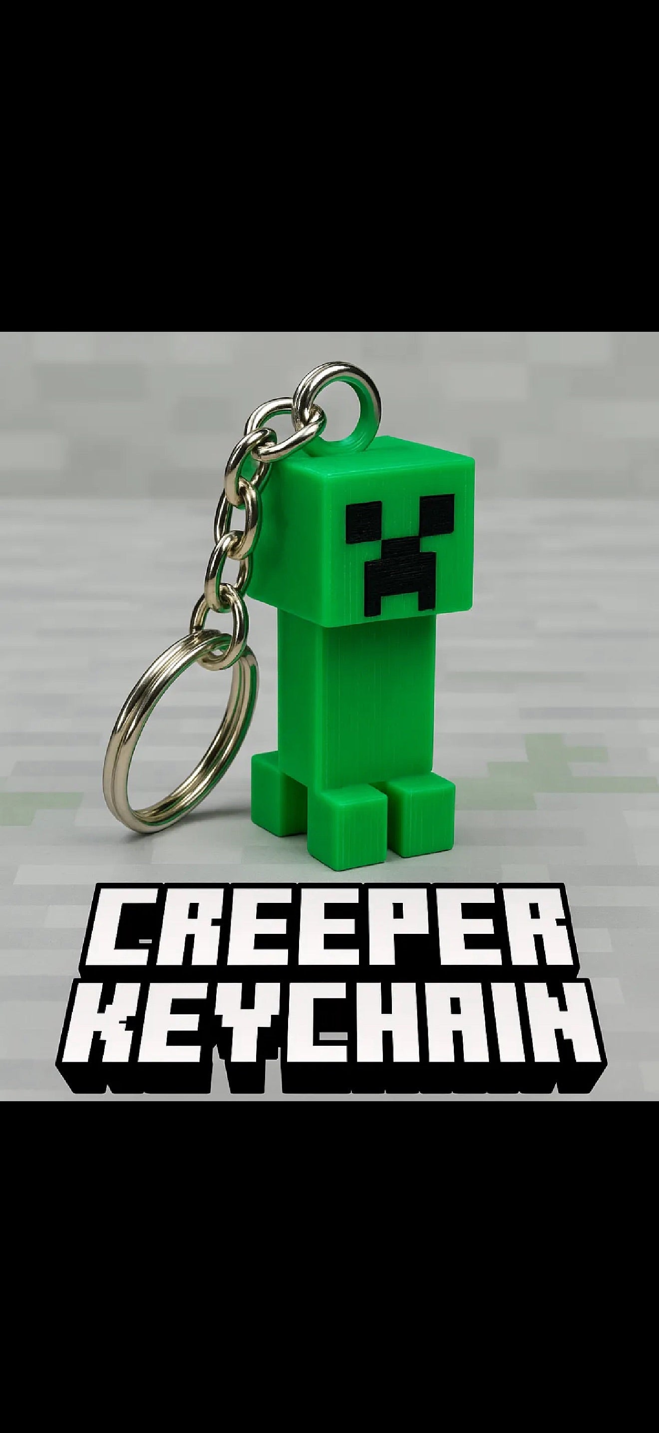 Creeper Minecraft Keychain