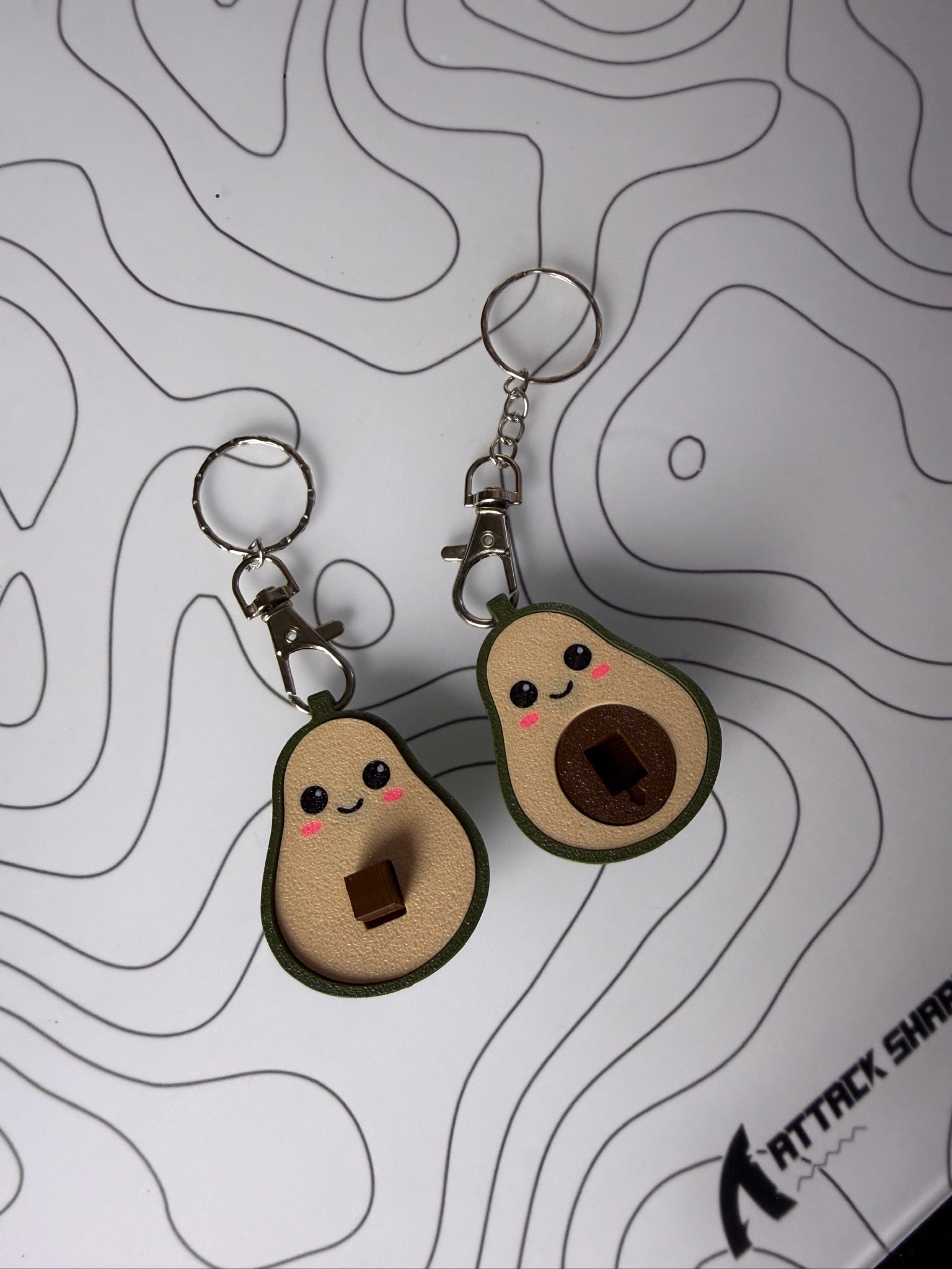 Avocado Cute Couple Keychain