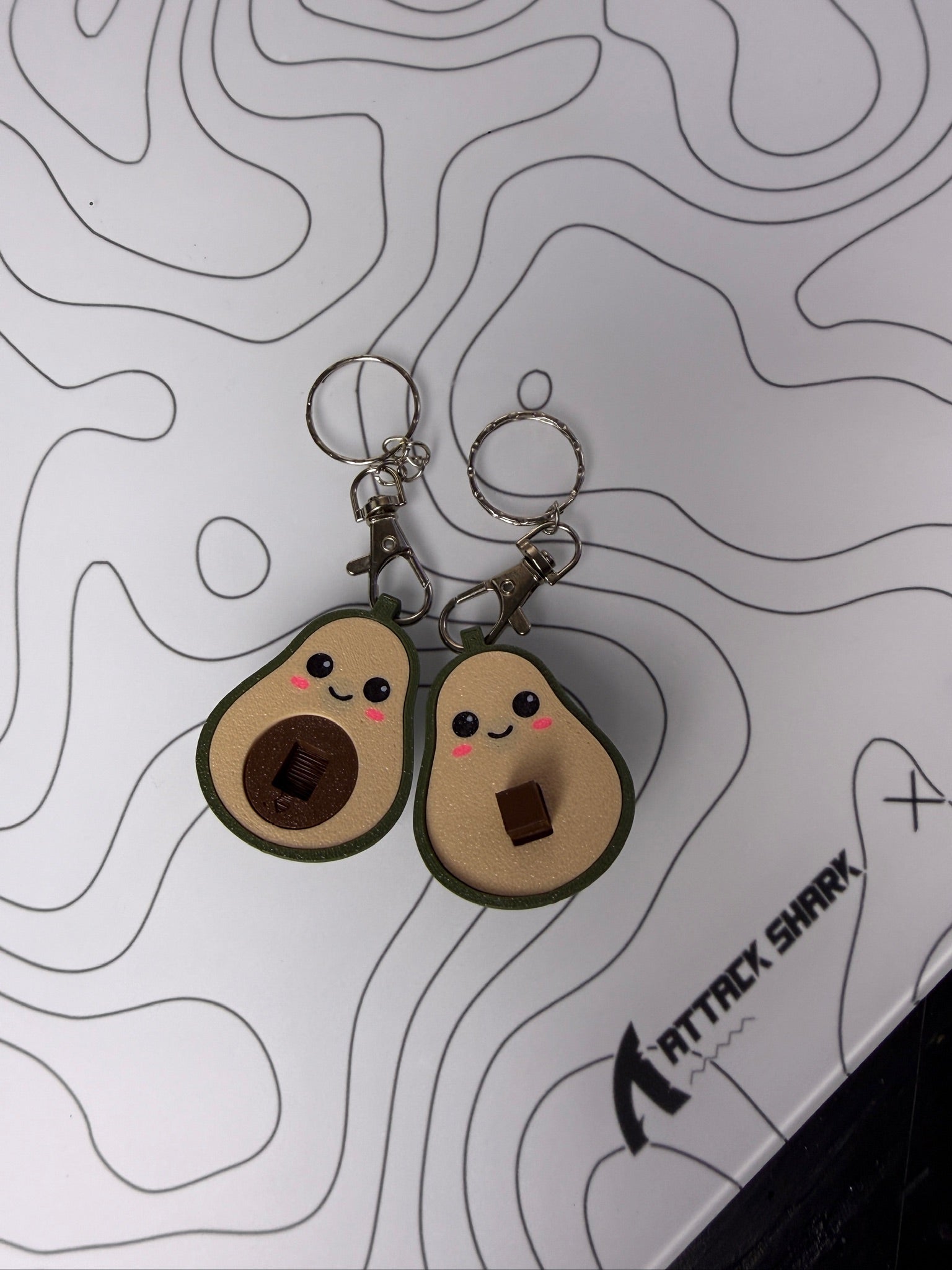 Avocado Cute Couple Keychain