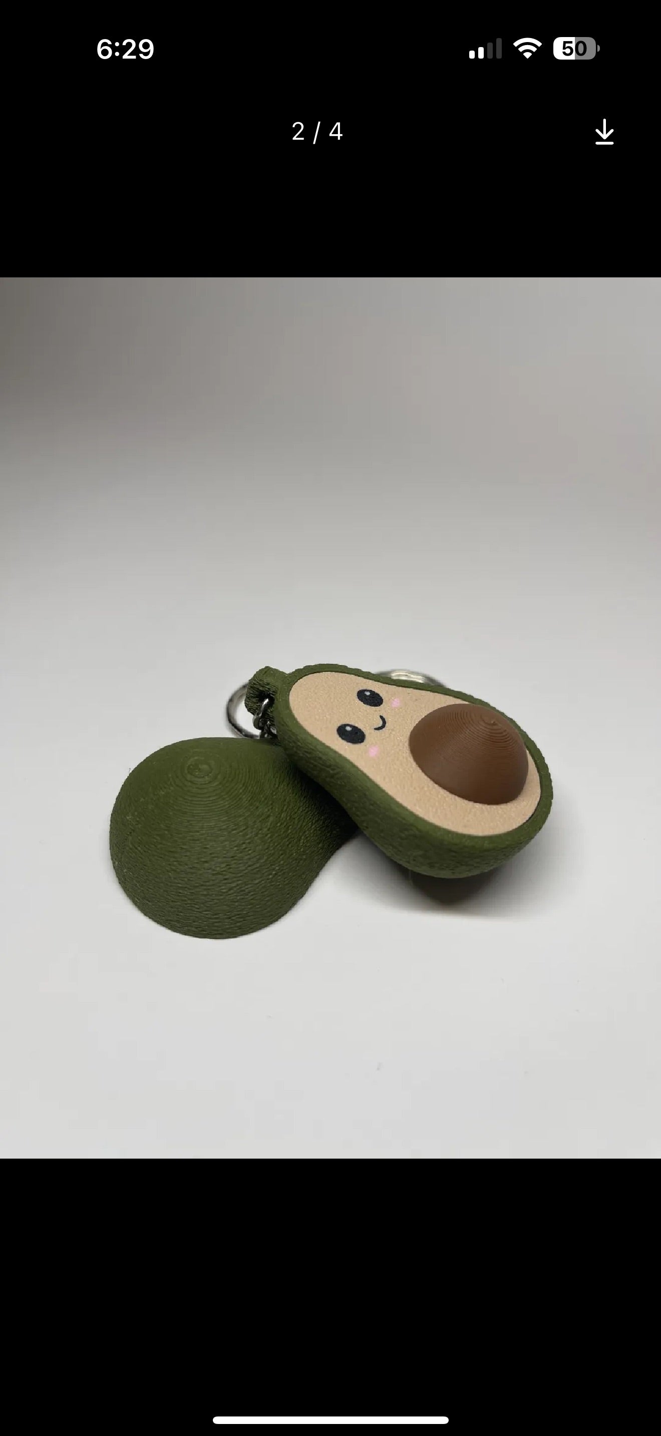 Avocado Cute Couple Keychain