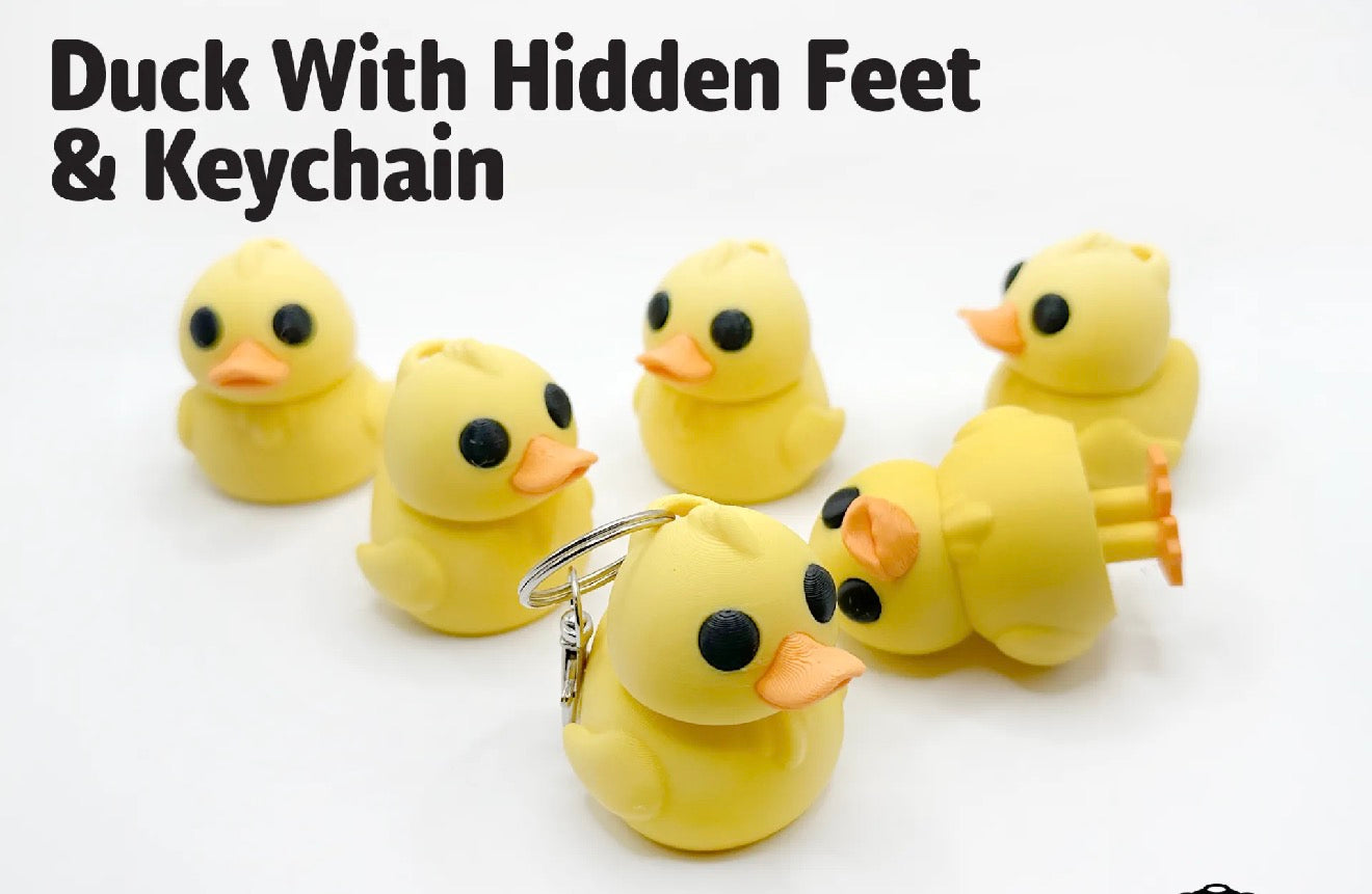 Duck Hidden Feet Keychain