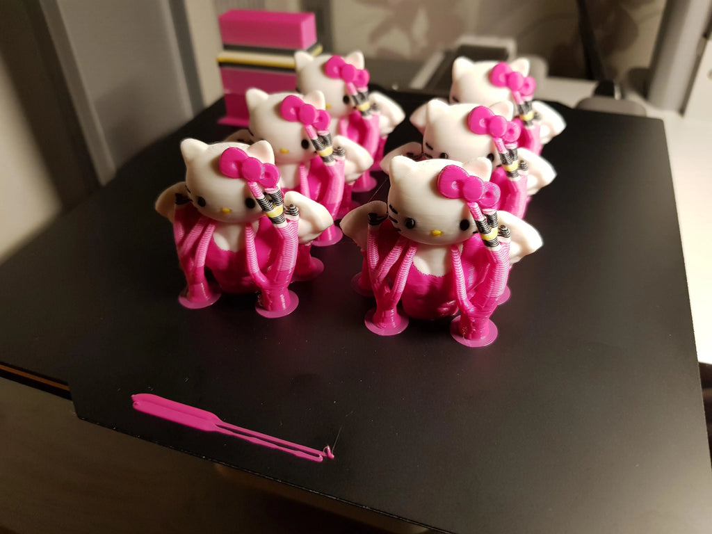Hello kitty muscular keychain