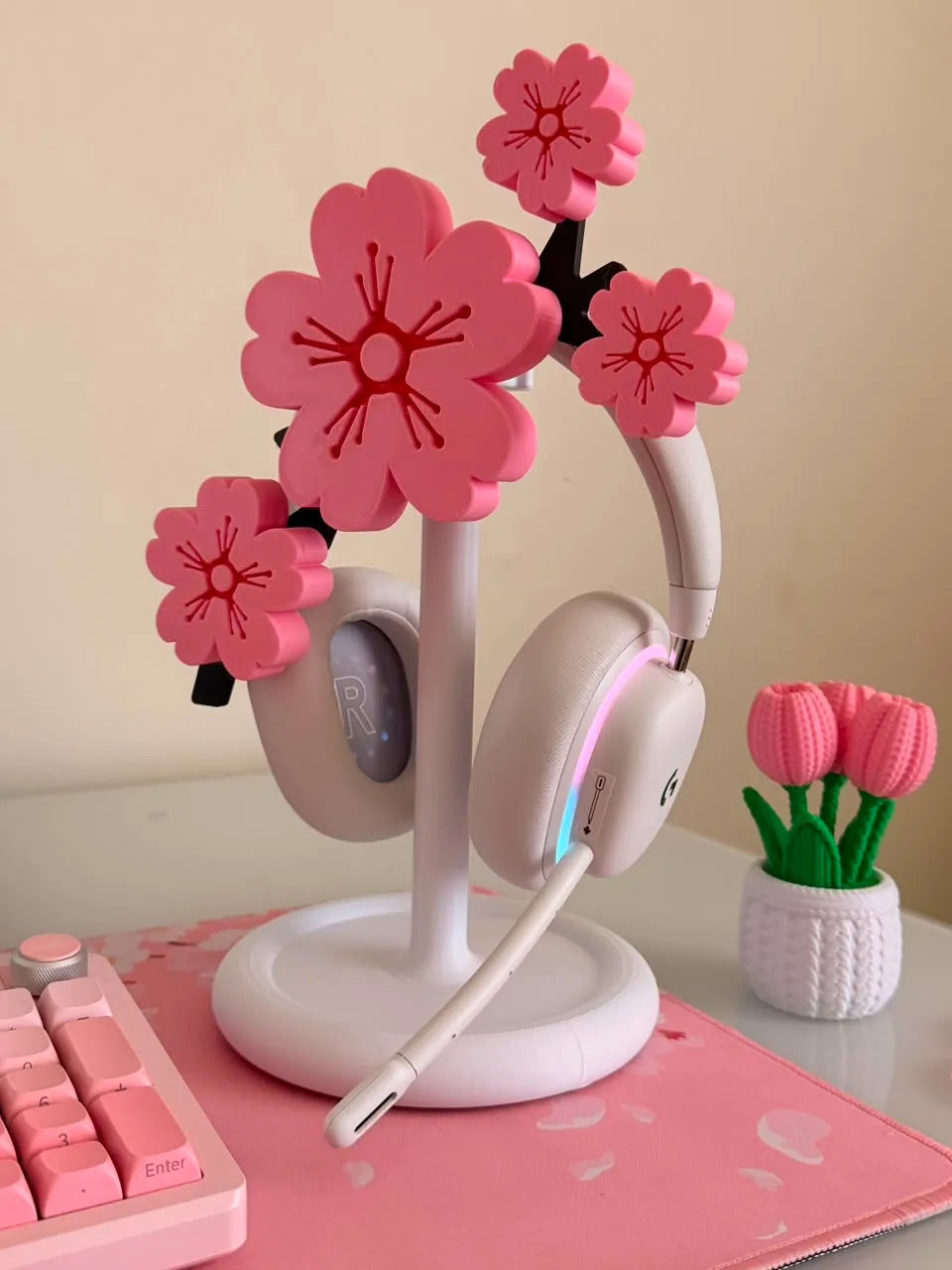 Sakura headset holder