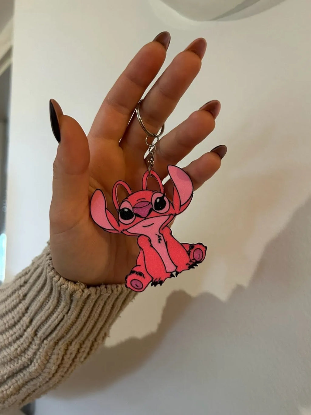 Stitch / angel keychain