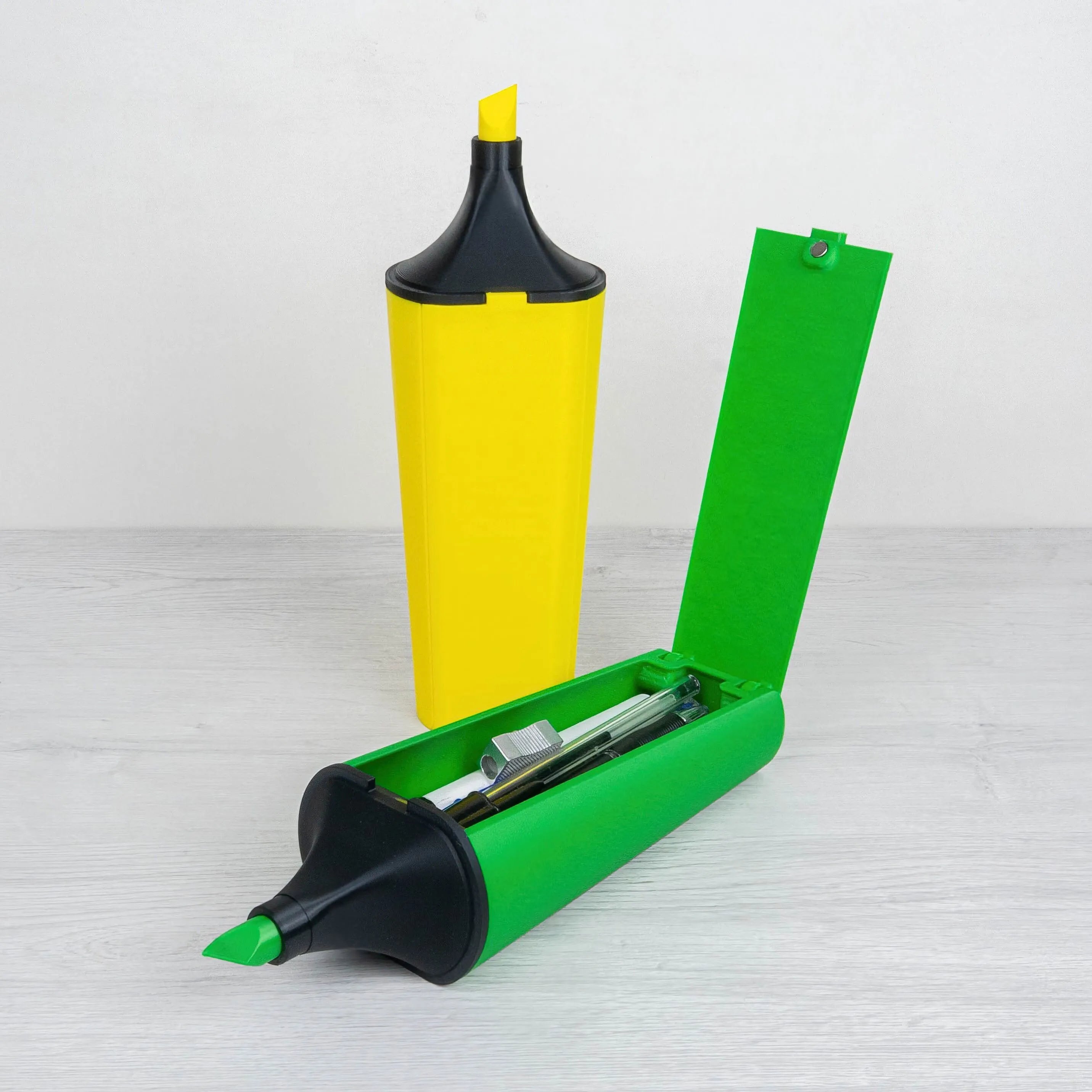 Highlighter pencil case