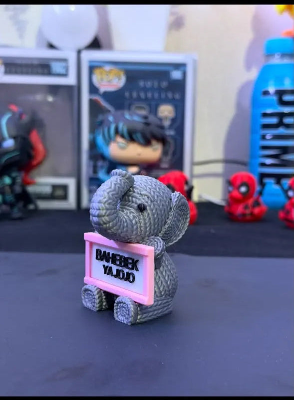Mini elephant sign holder