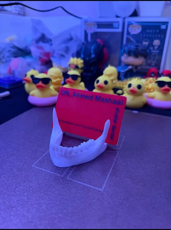 Mandible jaw card holder dentistry