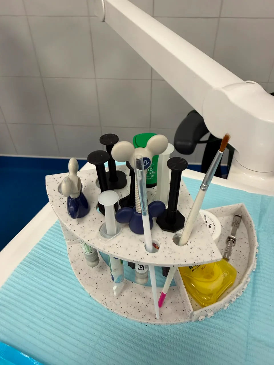 Dental composite holder with name
