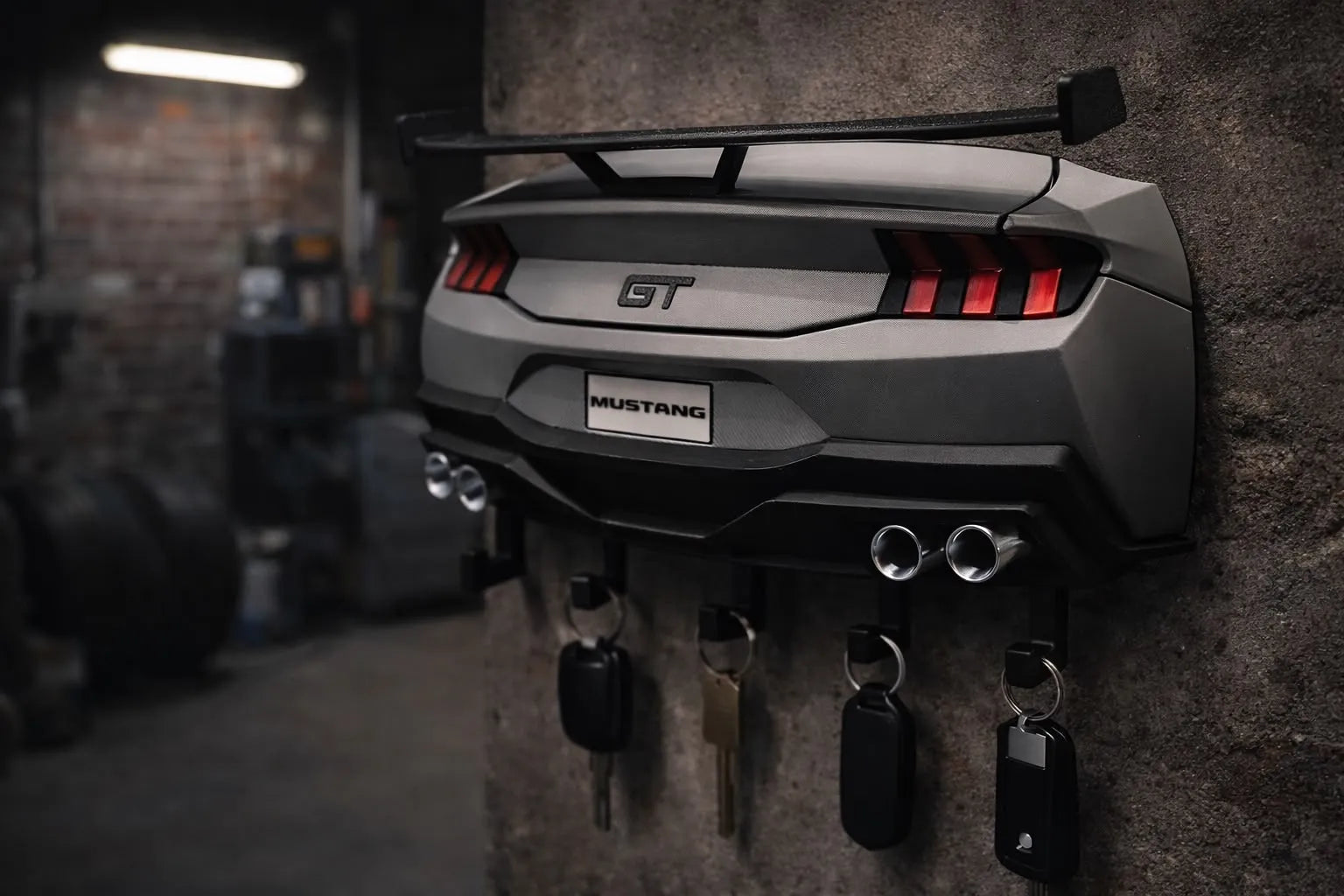 Mustang gt car wall art keychain hanger