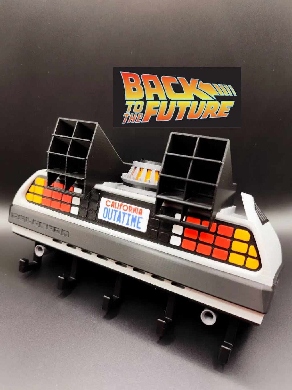 Delorean from back to the future movie wall art and keychain holder