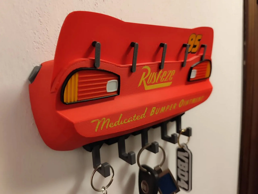 Lightning Mc Queen from cars movie wall art and keychain hanger