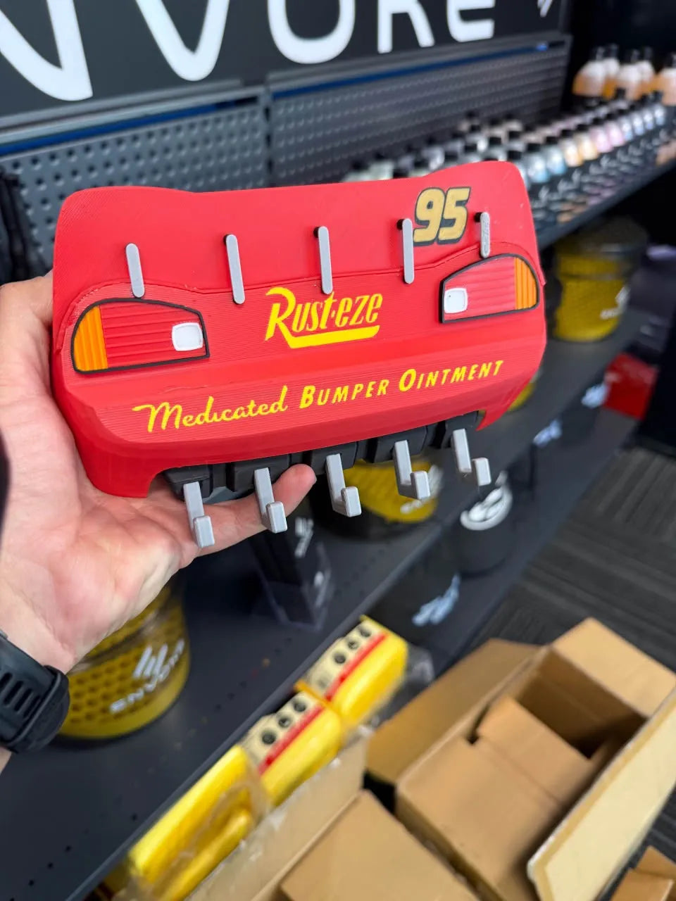 Lightning Mc Queen from cars movie wall art and keychain hanger