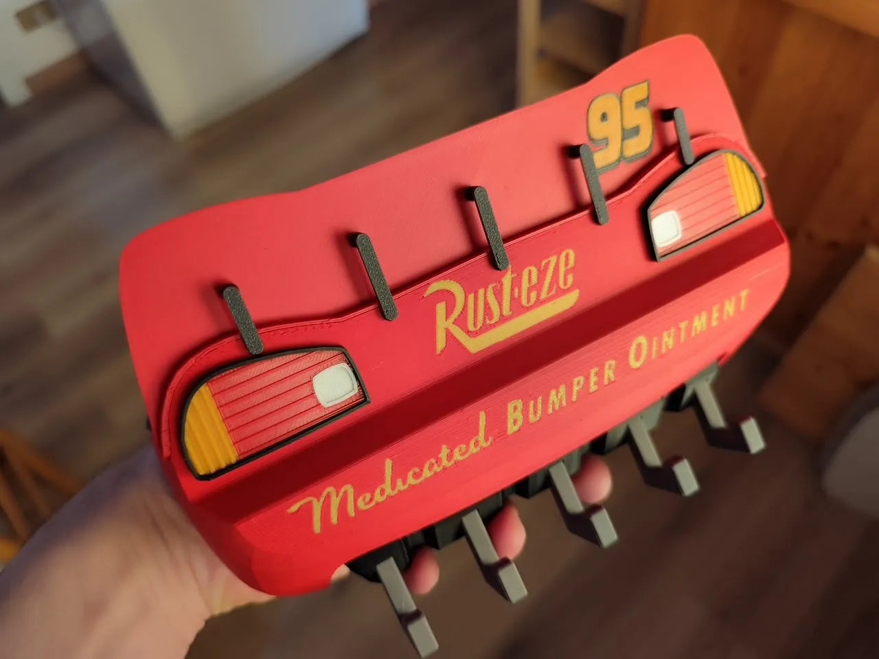 Lightning Mc Queen from cars movie wall art and keychain hanger