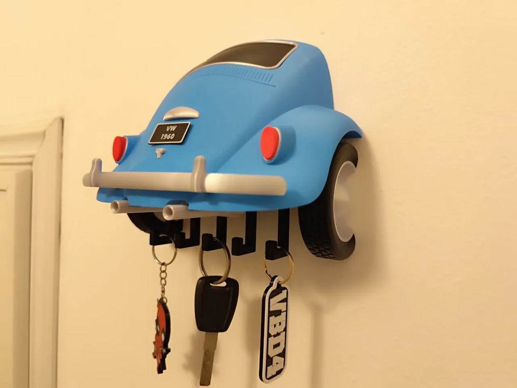 1960 Volkswagen Beetle car wall art keychain hanger