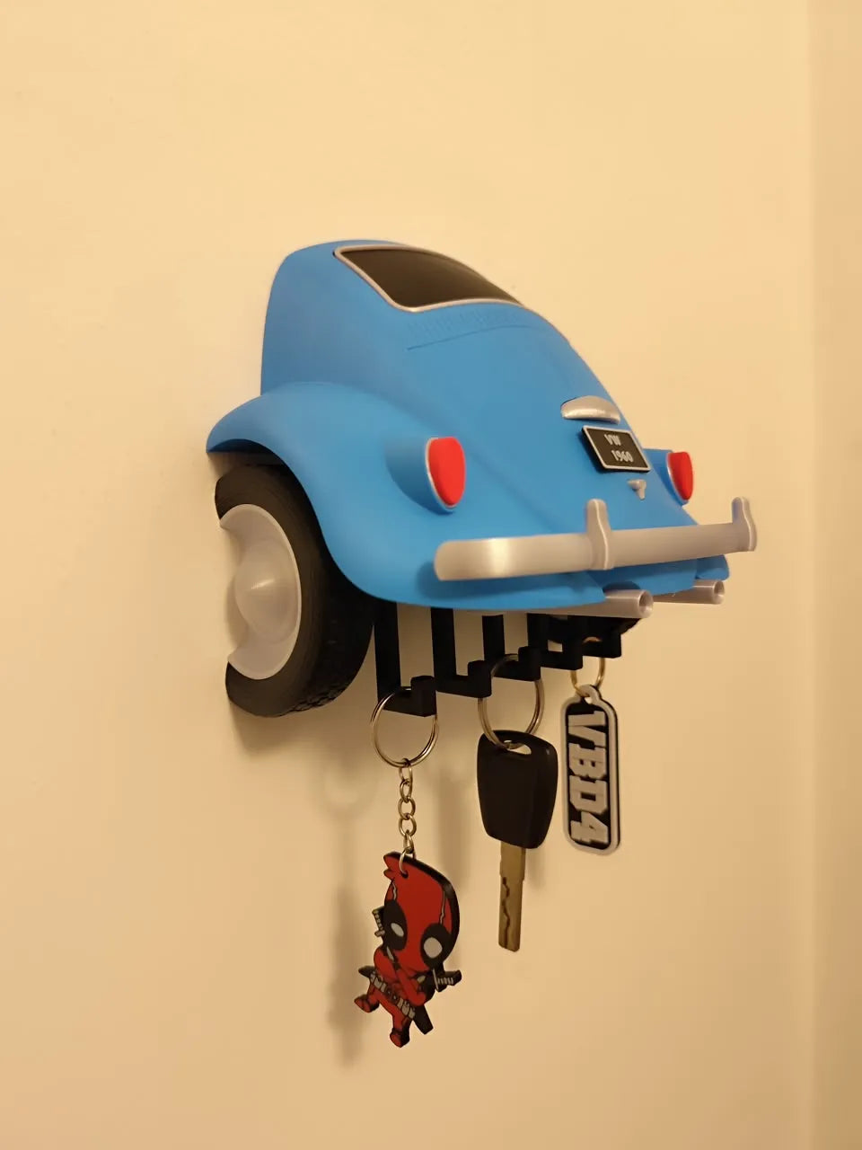 1960 Volkswagen Beetle car wall art keychain hanger