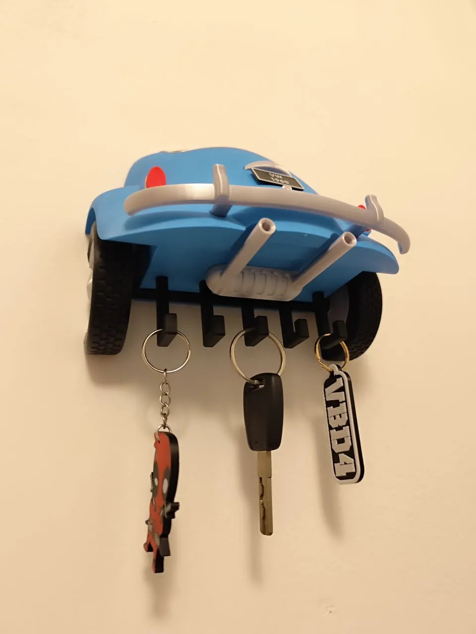 1960 Volkswagen Beetle car wall art keychain hanger