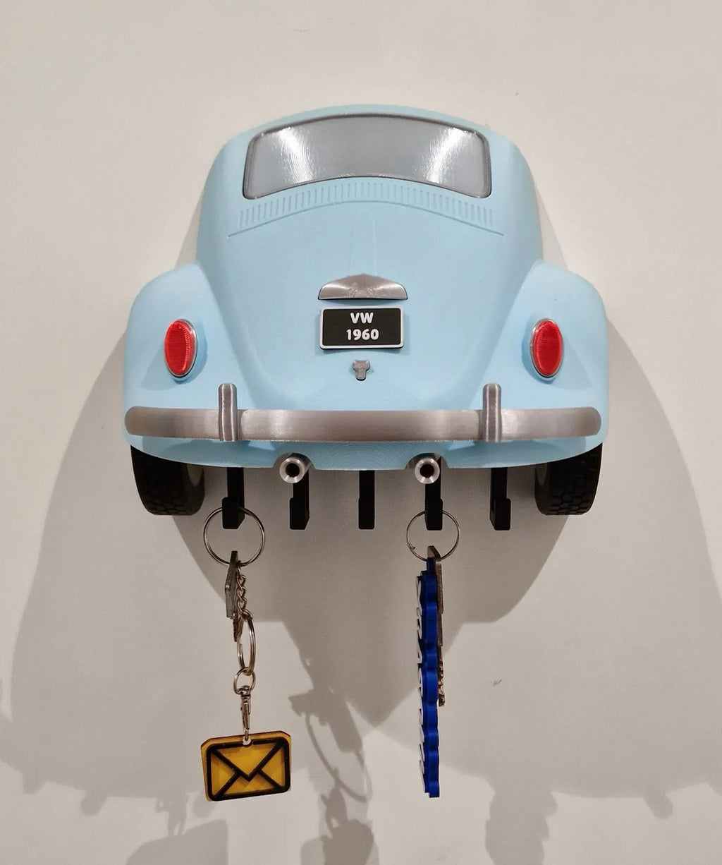 1960 Volkswagen Beetle car wall art keychain hanger