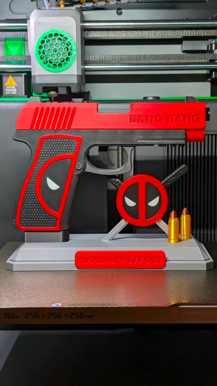 Deadpool pistol with base