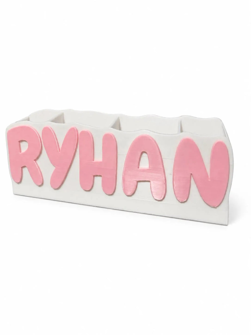 Customizable name desk organizer
