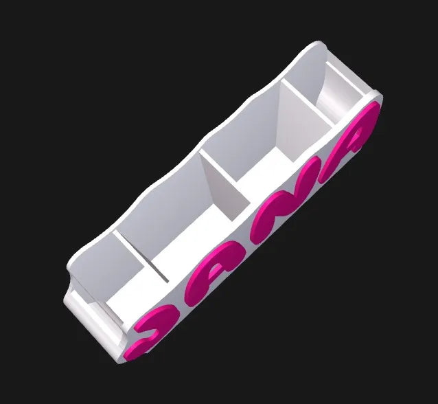 Customizable name desk organizer