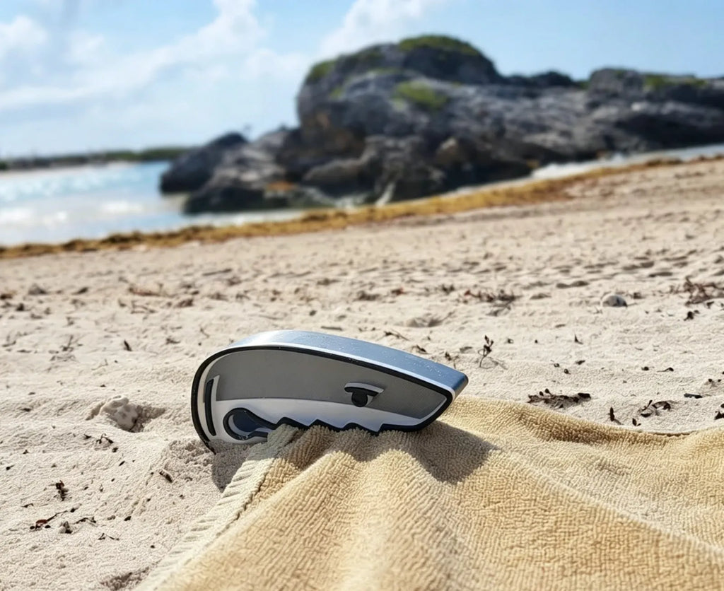 Shark beach towel holder