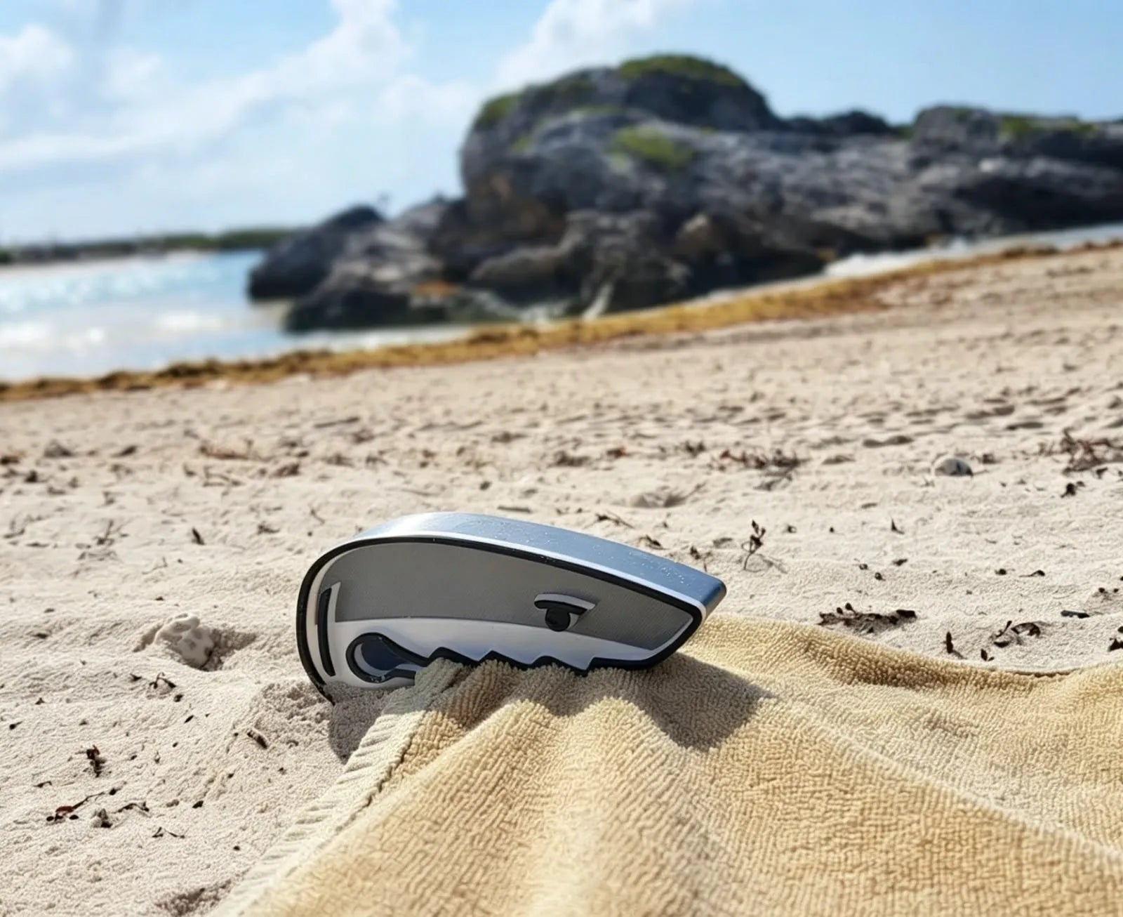 Shark beach towel holder
