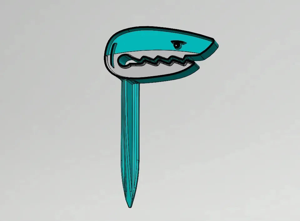 Shark beach towel holder