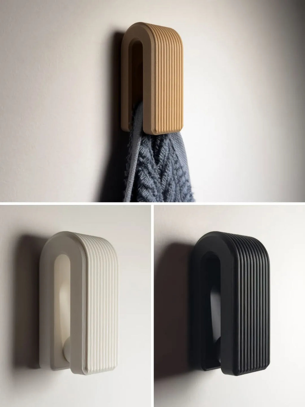 Self locking towel hanger