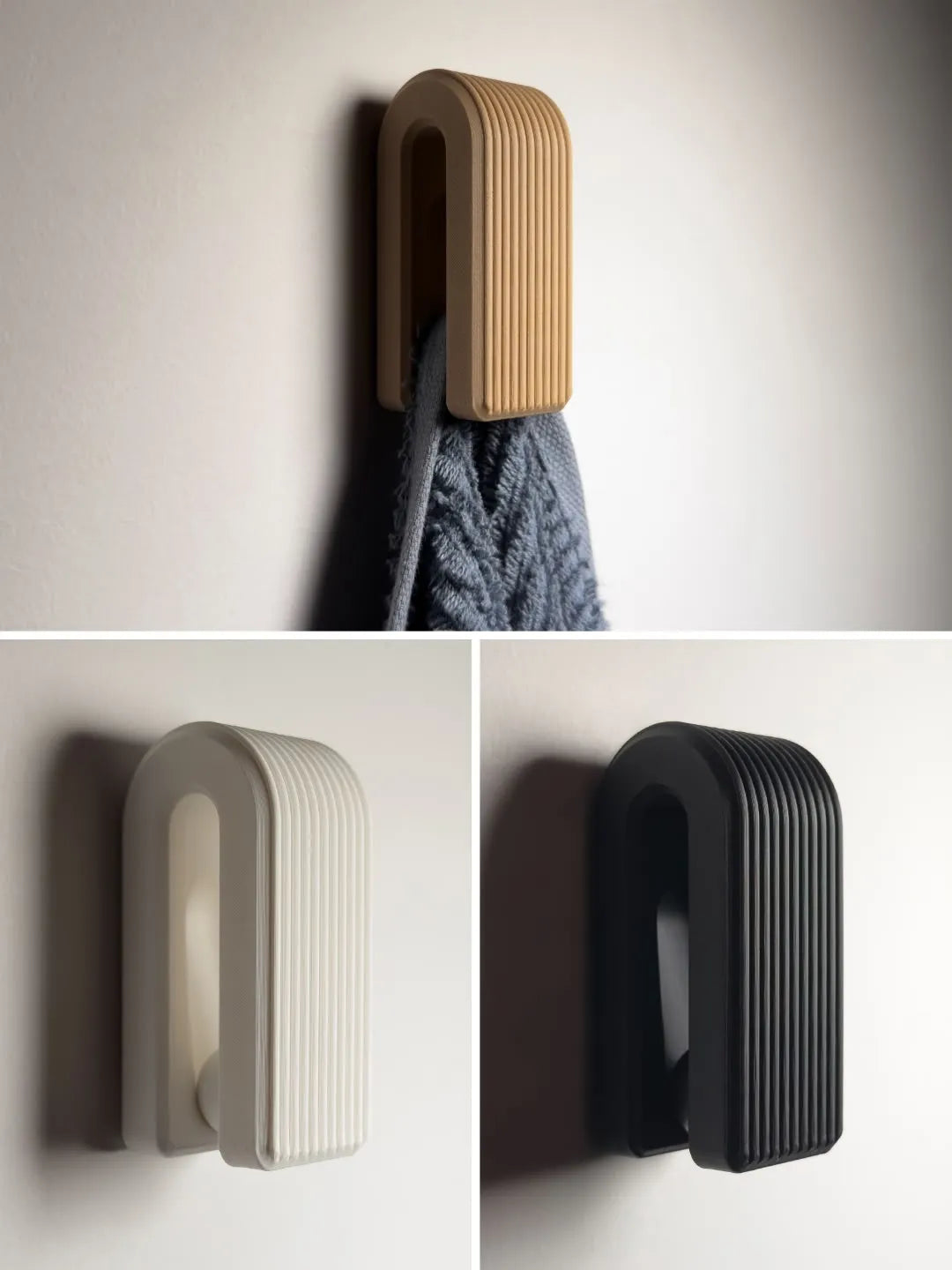 Self locking towel hanger