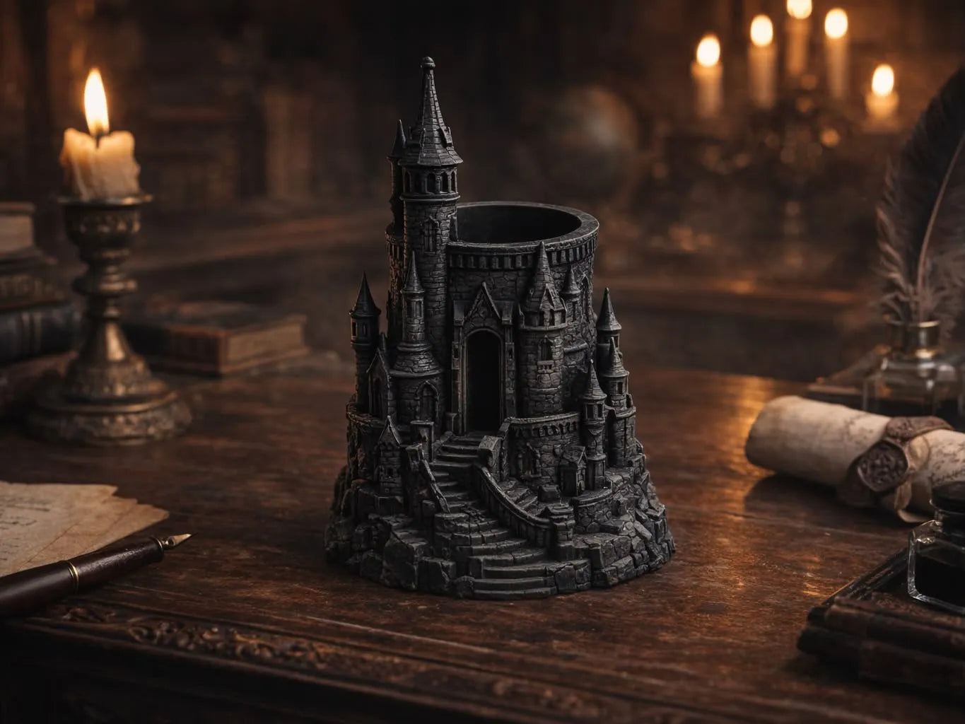 Hogwarts castle pen holder