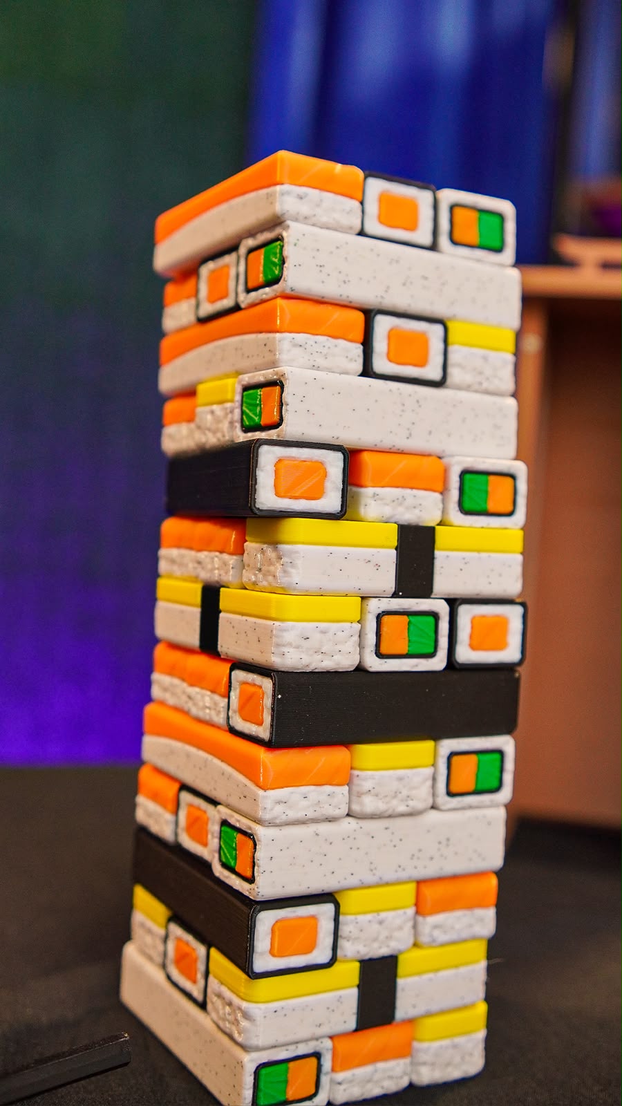 Sushi jenga tower game