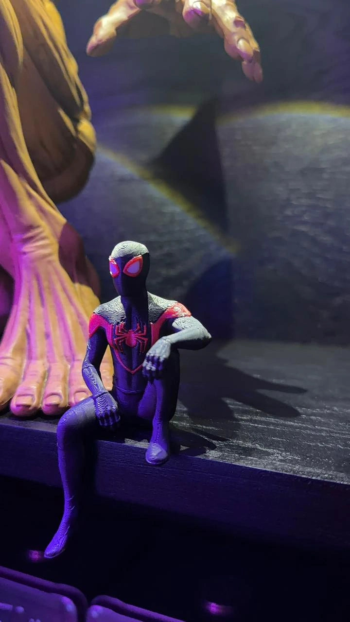 Mini miles morales spider man figure