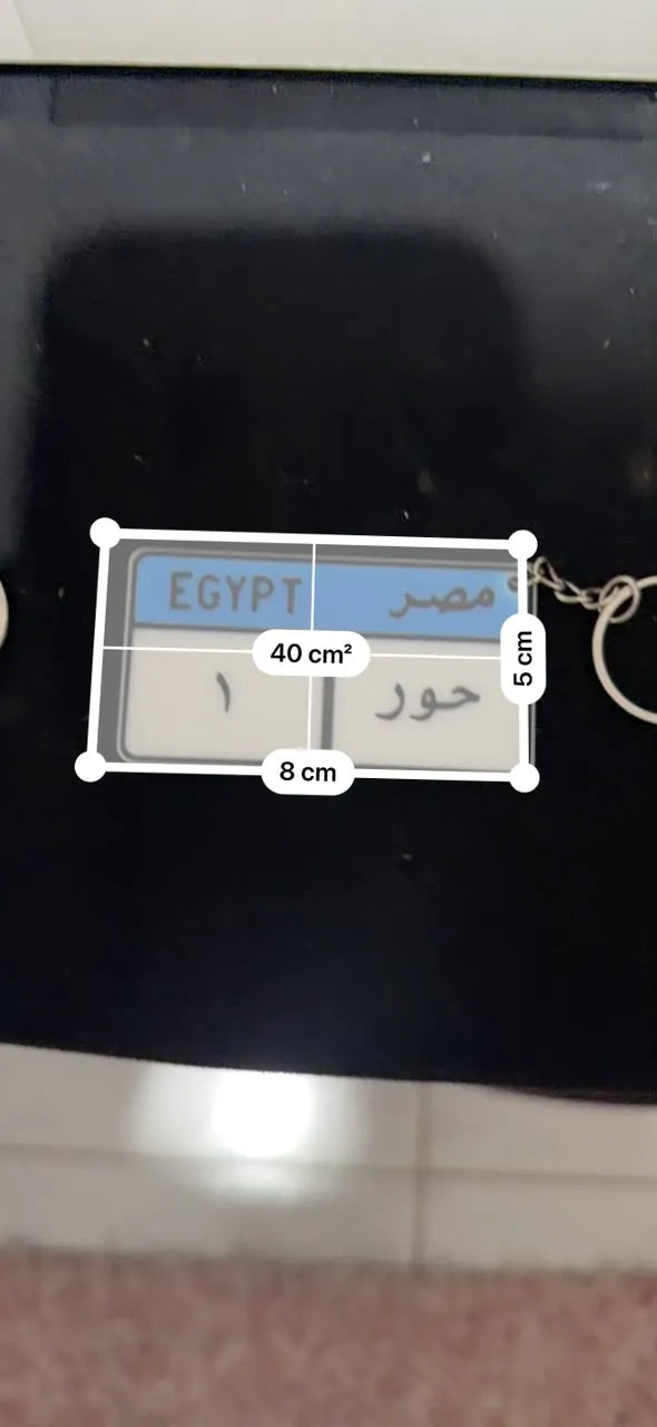 Egyptian car plate keychain