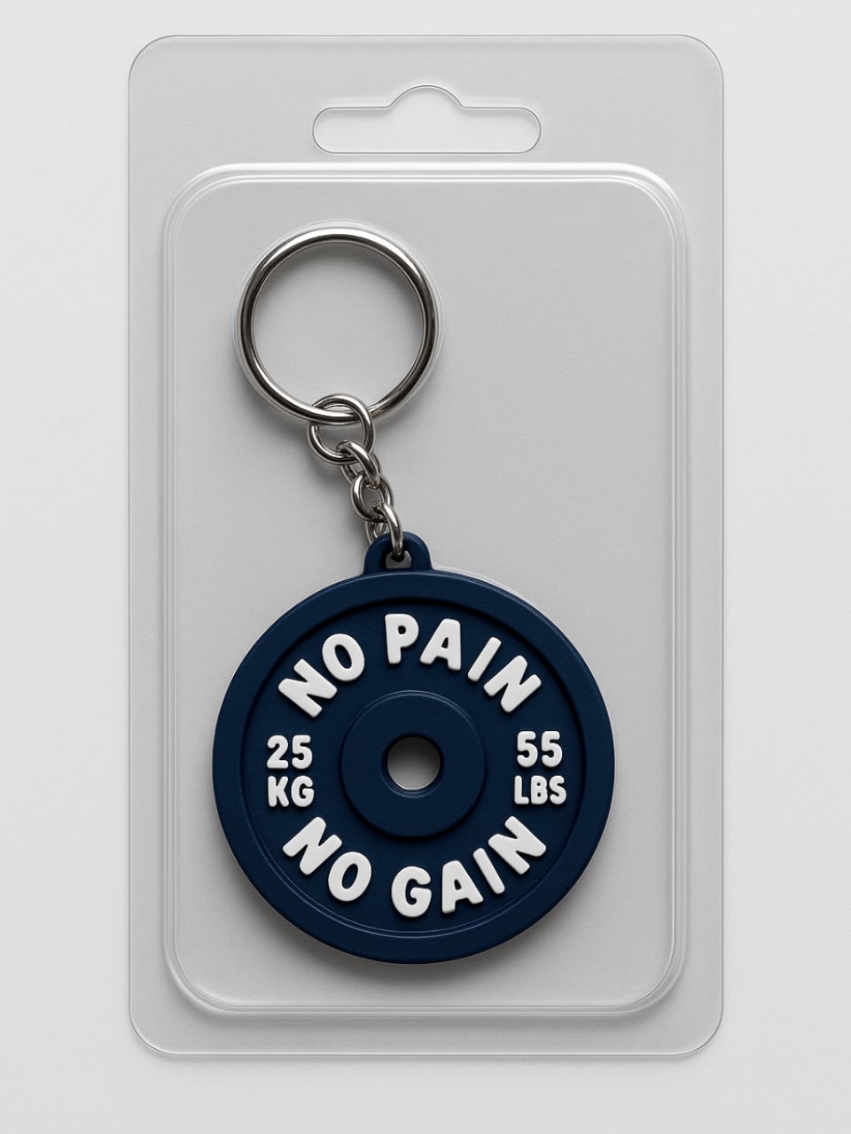 No pain no gain keychain