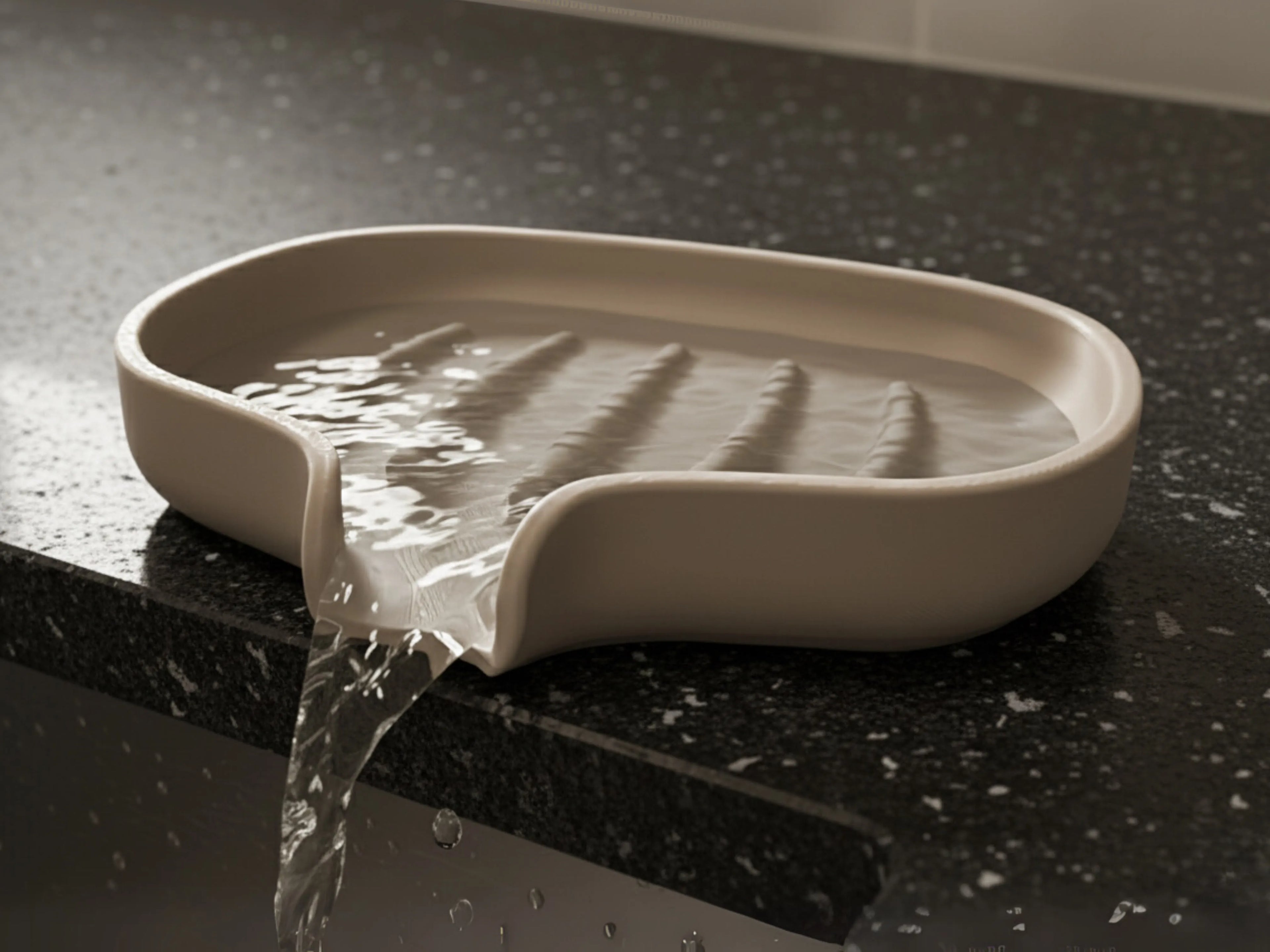 Soap dish (self draining)