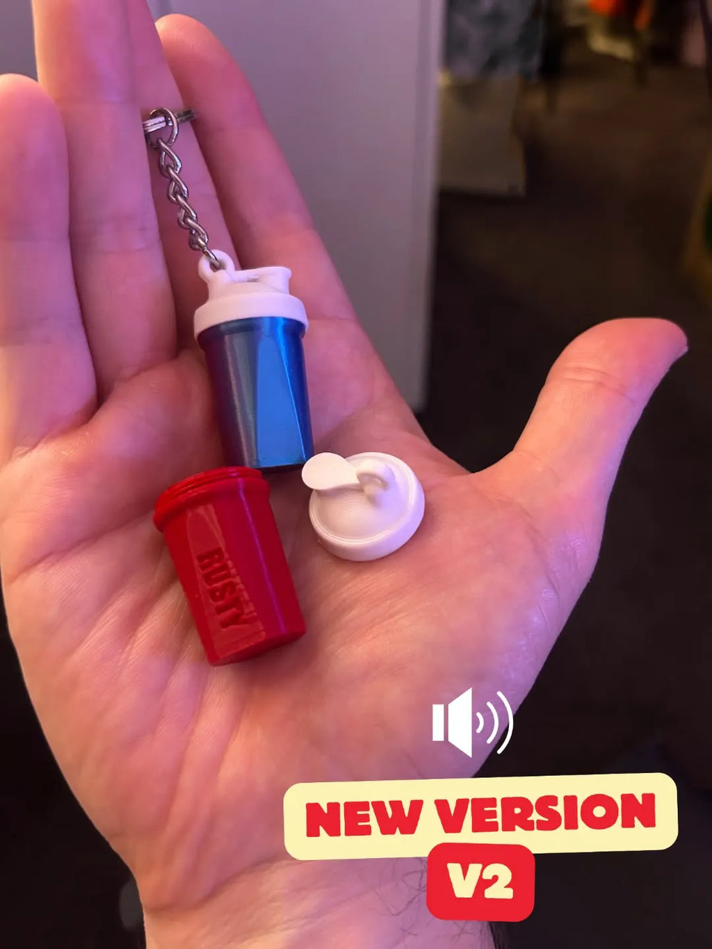 Protein Shaker - Fidget Keychain V2