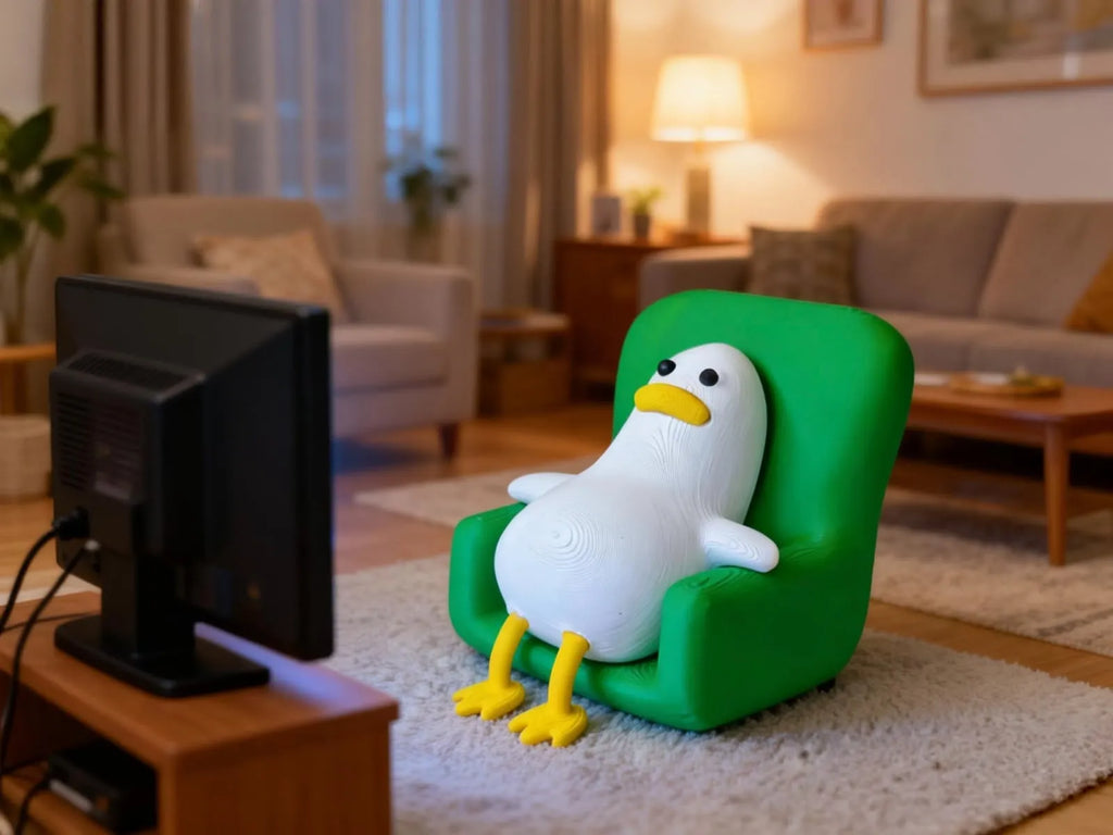 Lazy Duck on chair