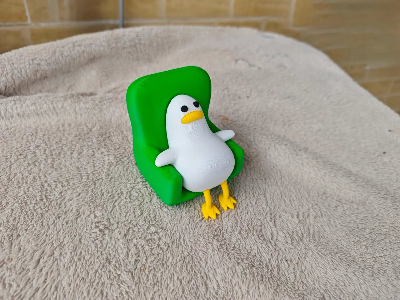 Lazy Duck on chair