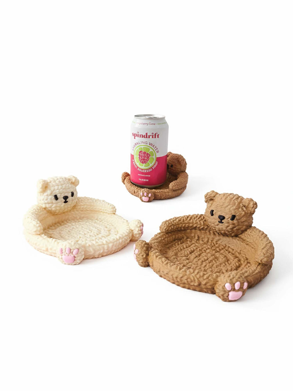 Knitted Bear Coaster