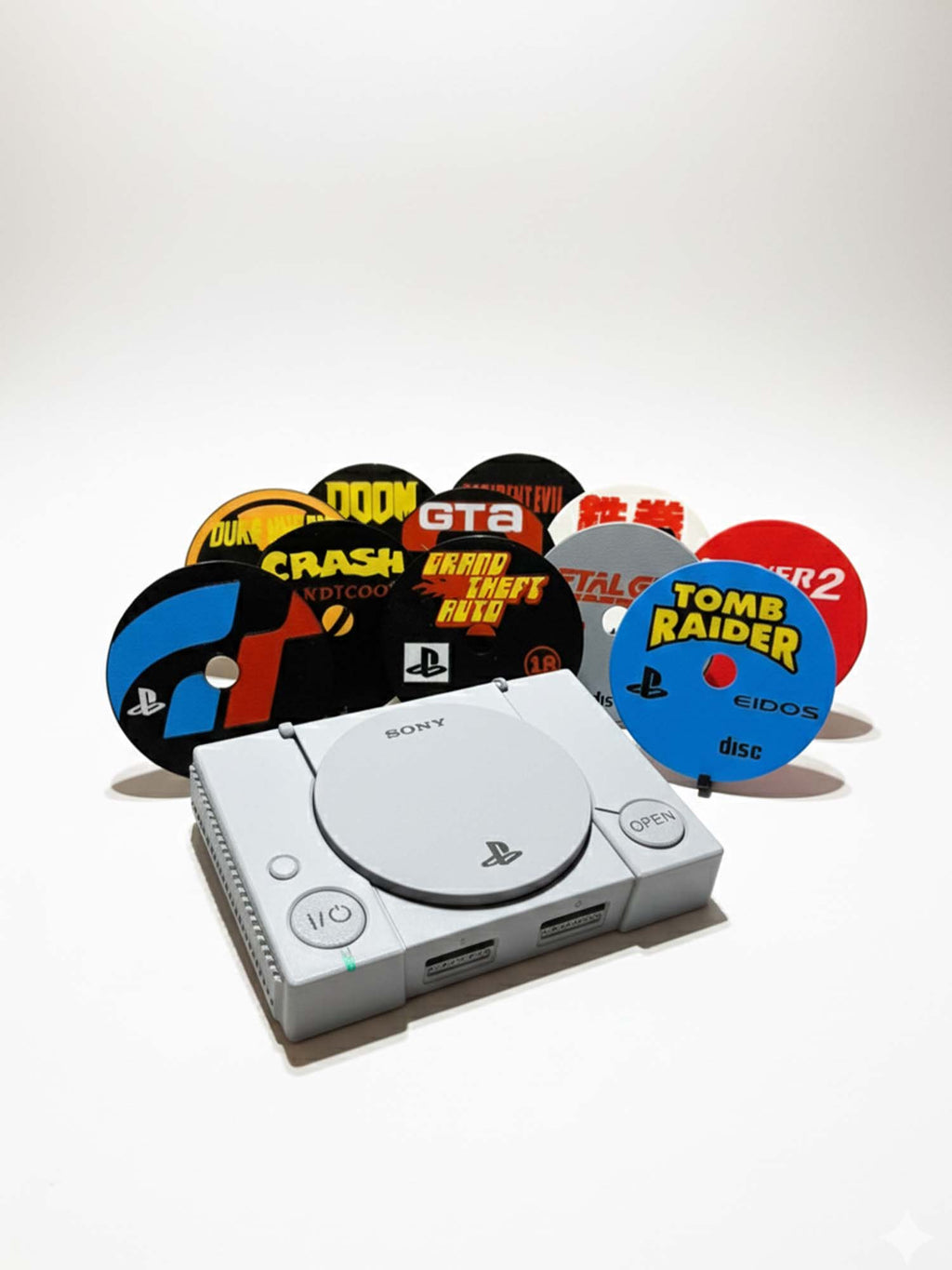 PlayStation 1 Console + Games Coasters