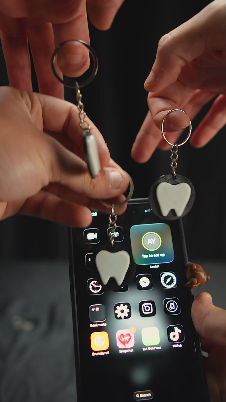 Dental nfc tag keychain