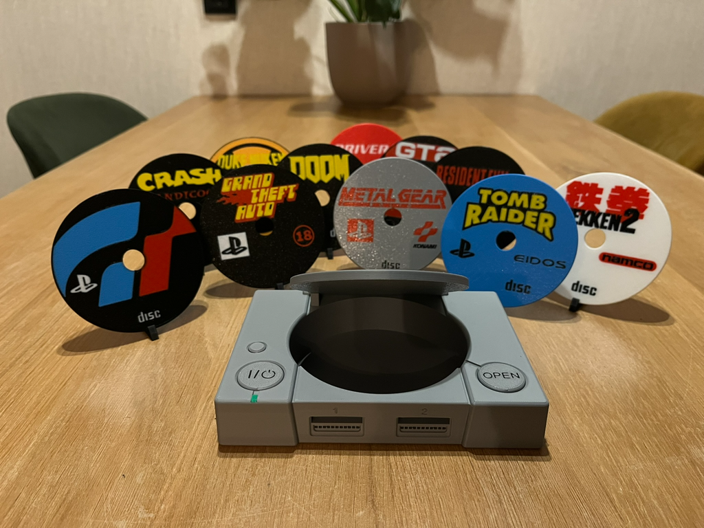 PlayStation 1 Console + Games Coasters