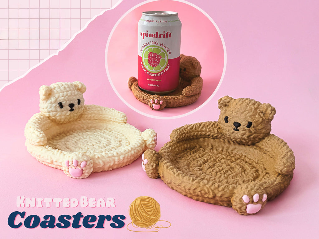 Knitted Bear Coaster