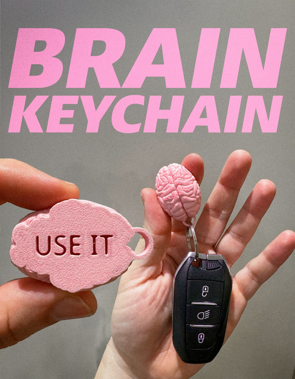 Brain Use It Keychain