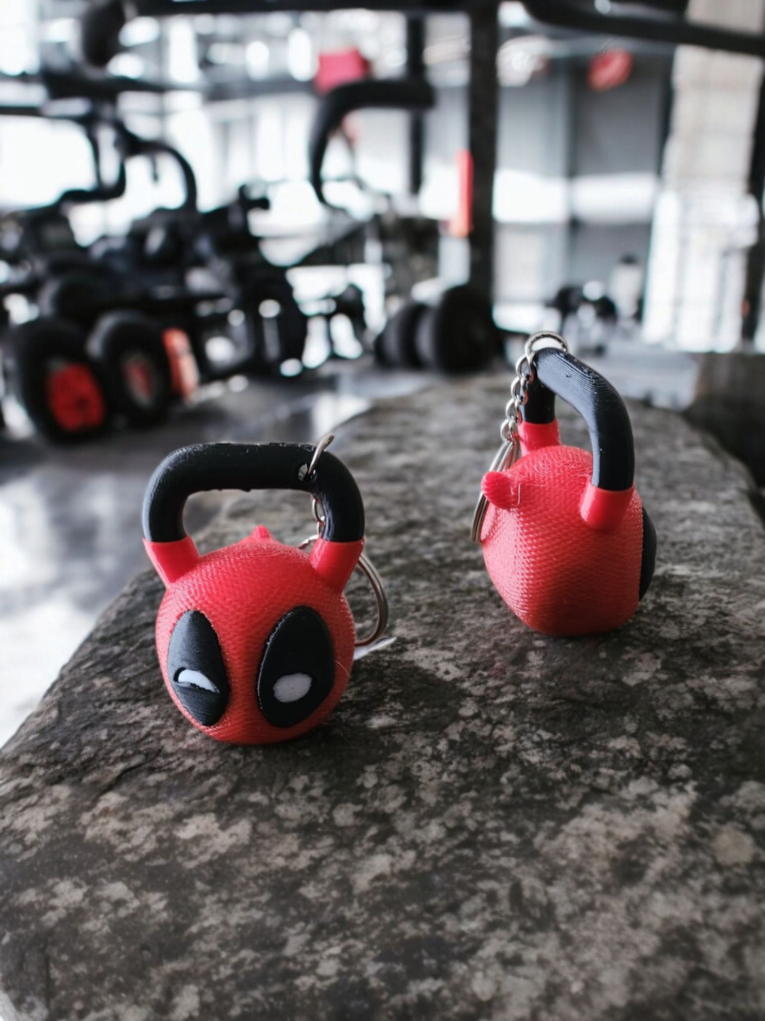 deadpool keychain dumbbell