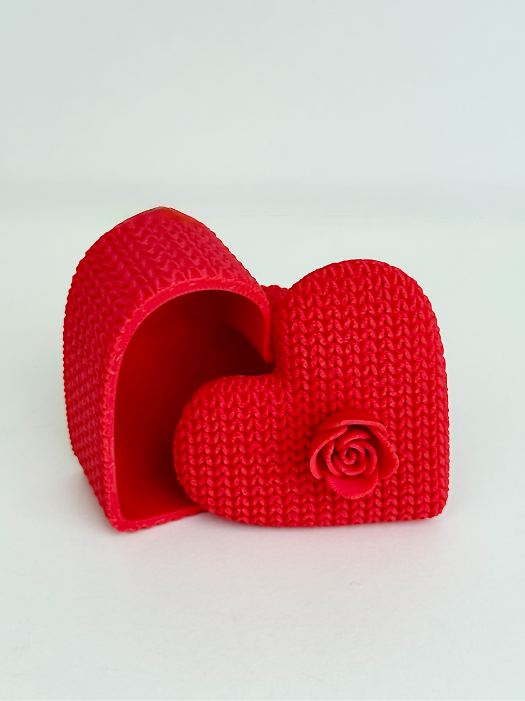 Knitted Heart Shape Jewlery Box